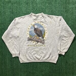 Vintage 1994 nature bald eagle pullover sweatshirt Mens Size Large